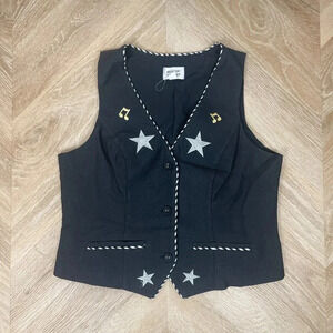 NWOT Music/Stars Canvas Vest